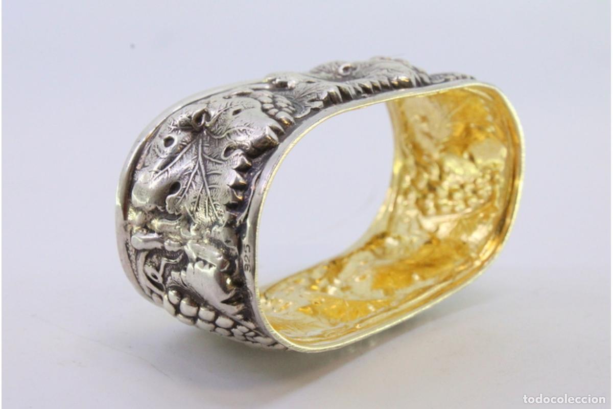Antig&uuml;edades: Anillo para servilletas de plata - Foto 7
