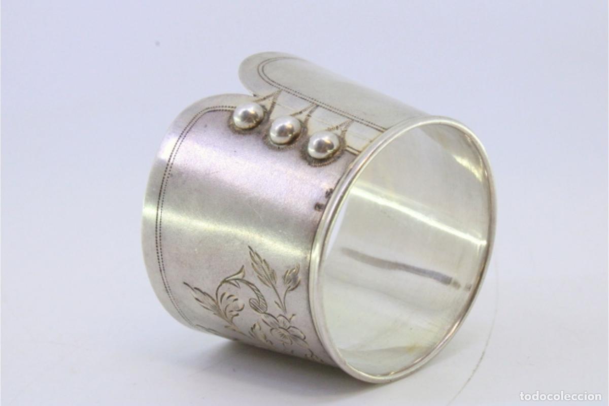 Antig&uuml;edades: Anillo para servilletas de plata - Foto 3