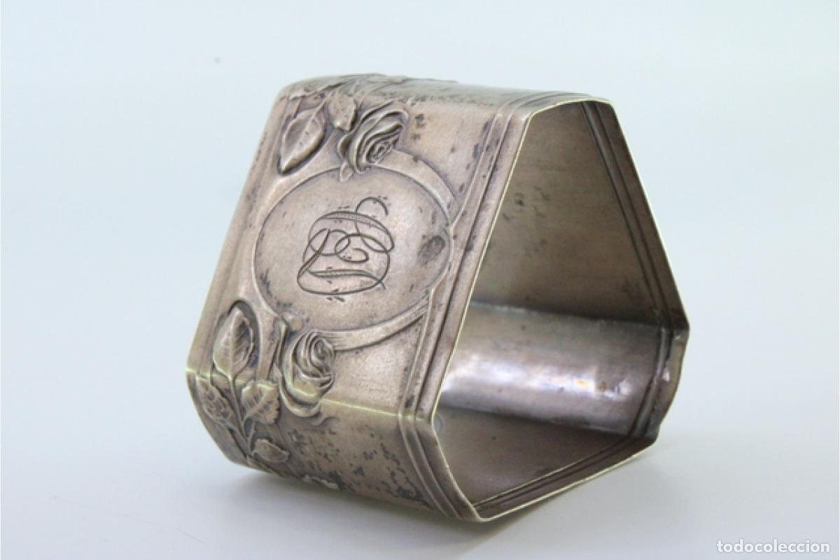 Antig&uuml;edades: Anillo para servilletas de plata - Foto 3