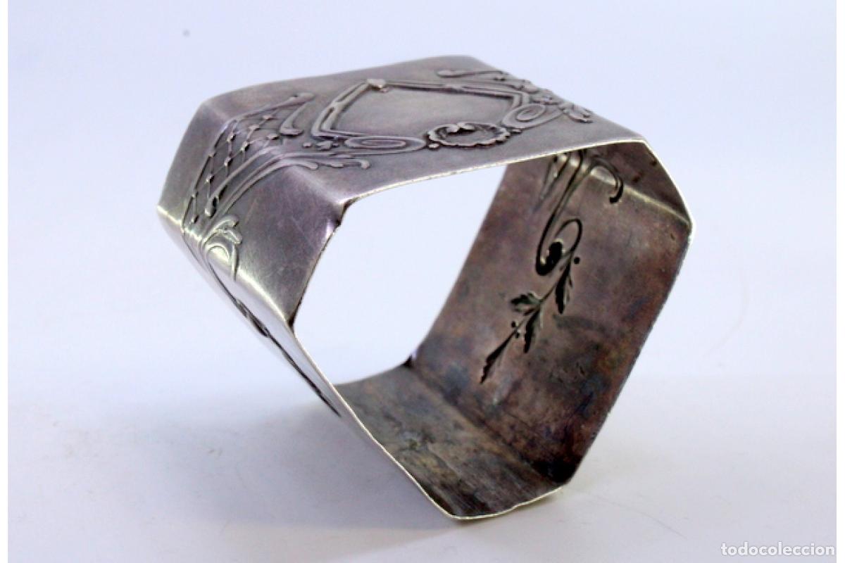 Antig&uuml;edades: Anillo para servilletas de plata - Foto 2