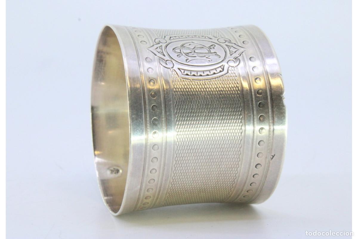 Antig&uuml;edades: Anillo para servilletas de plata - Foto 3