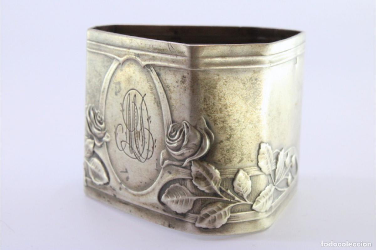 Antig&uuml;edades: Anillo para servilletas de plata - Foto 2