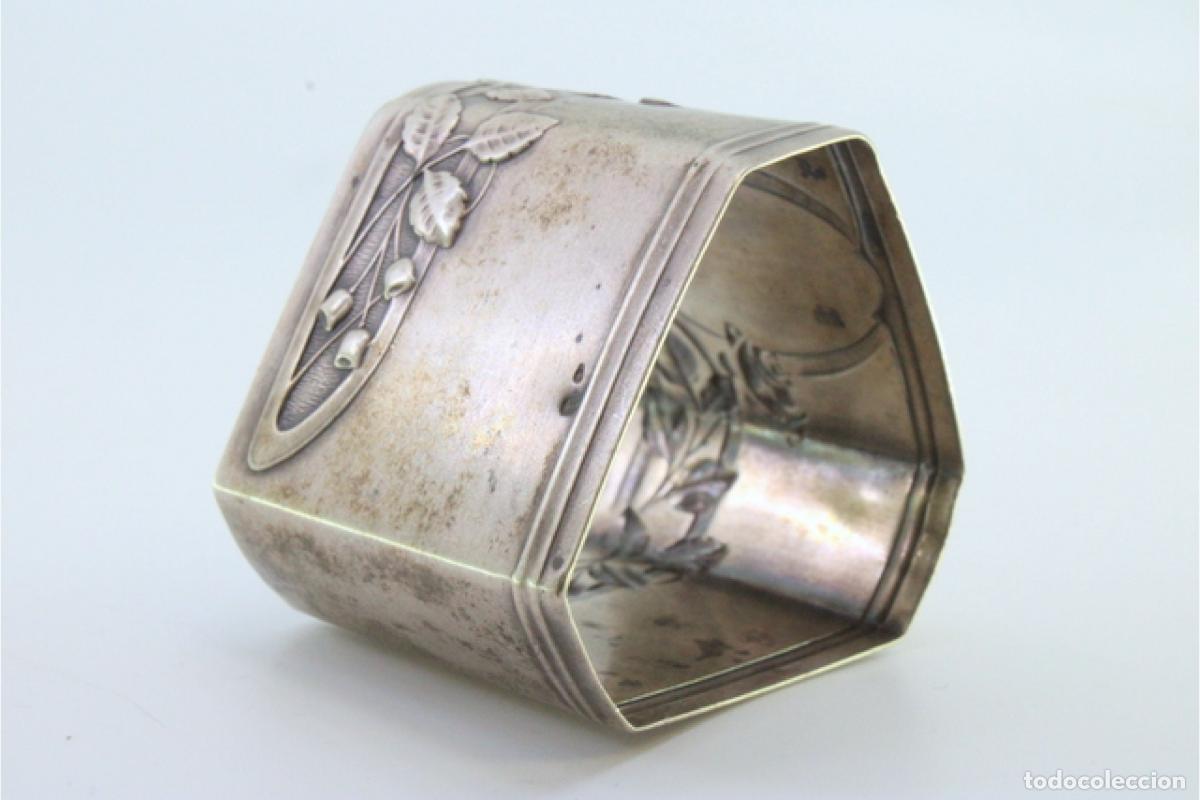 Antig&uuml;edades: Anillo para servilletas de plata - Foto 3