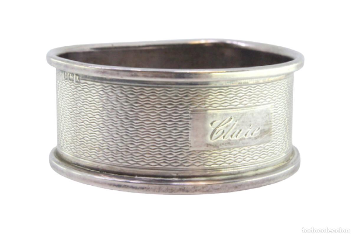 Antig&uuml;edades: Anillo para servilletas de plata - Foto 1