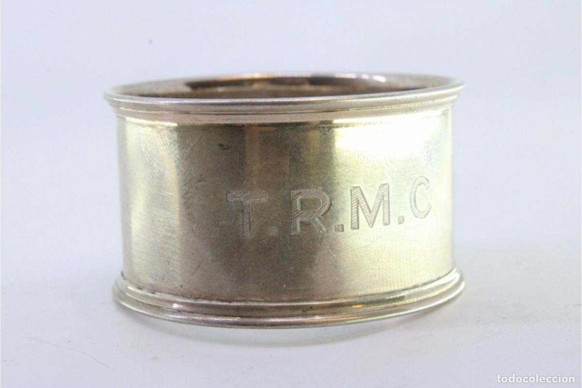 Antig&uuml;edades: Anillo para servilletas de plata - Foto 2