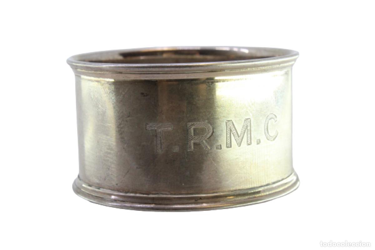 Antig&uuml;edades: Anillo para servilletas de plata - Foto 1