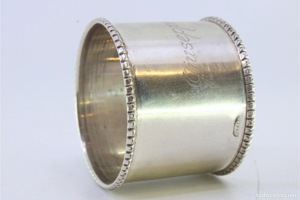Antig&uuml;edades: Anillo para servilletas de plata - Foto 2