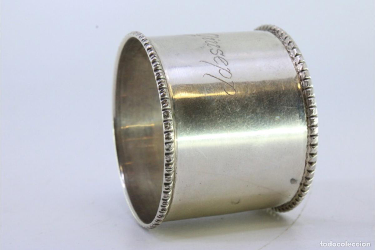 Antig&uuml;edades: Anillo para servilletas de plata - Foto 3