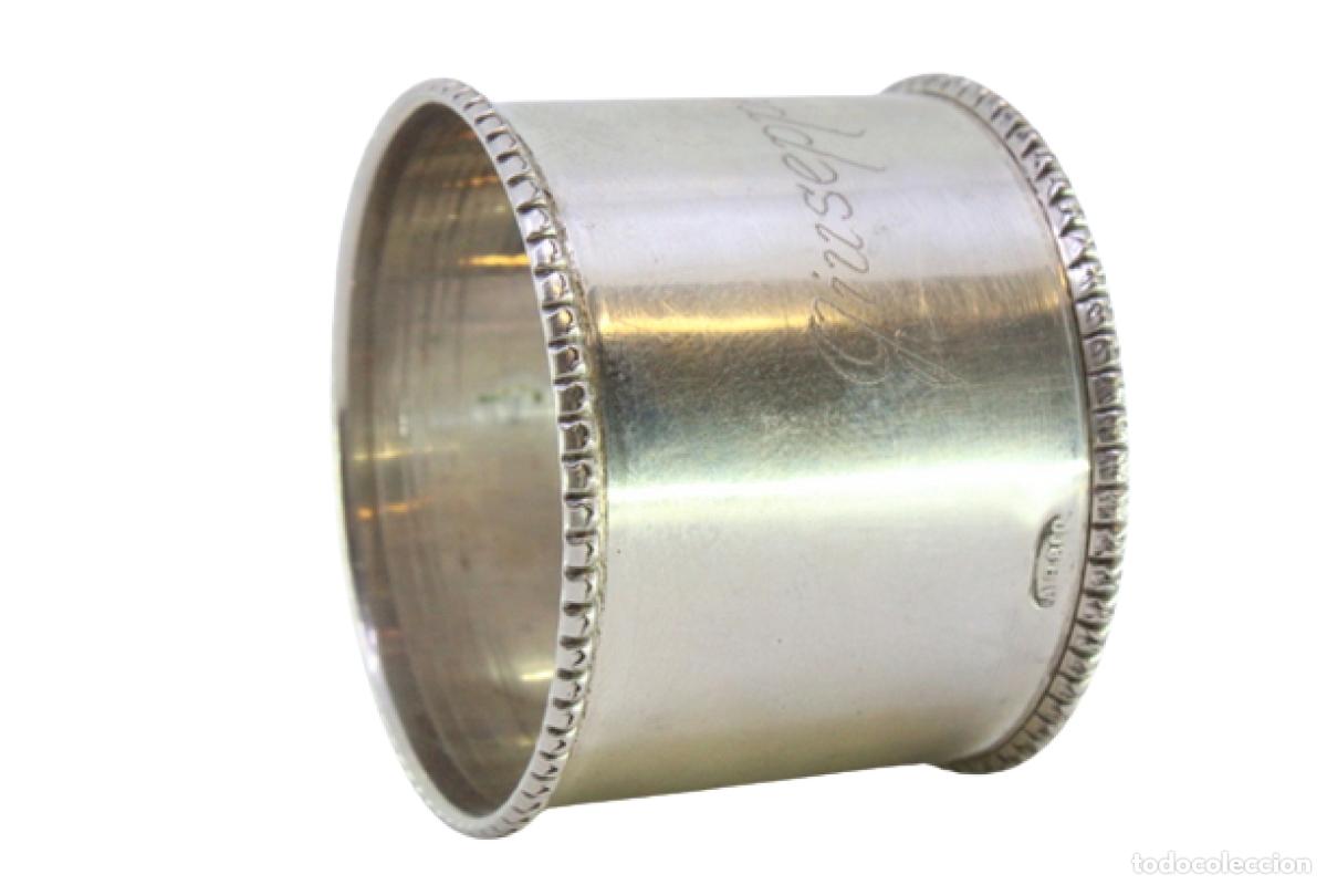 Antig&uuml;edades: Anillo para servilletas de plata - Foto 1