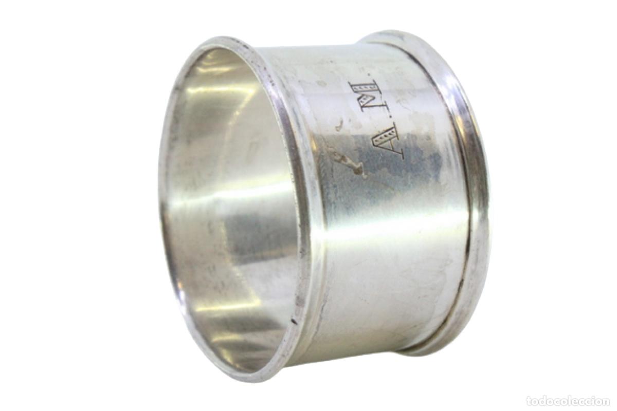Antig&uuml;edades: Anillo para servilletas de plata - Foto 1