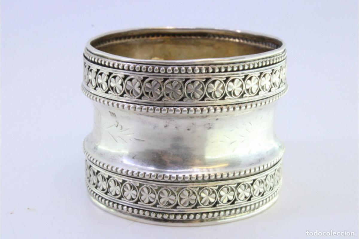 Antig&uuml;edades: Anillo para servilletas de plata - Foto 5