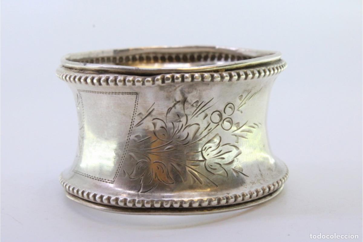 Antig&uuml;edades: Anillo para servilletas de plata - Foto 2