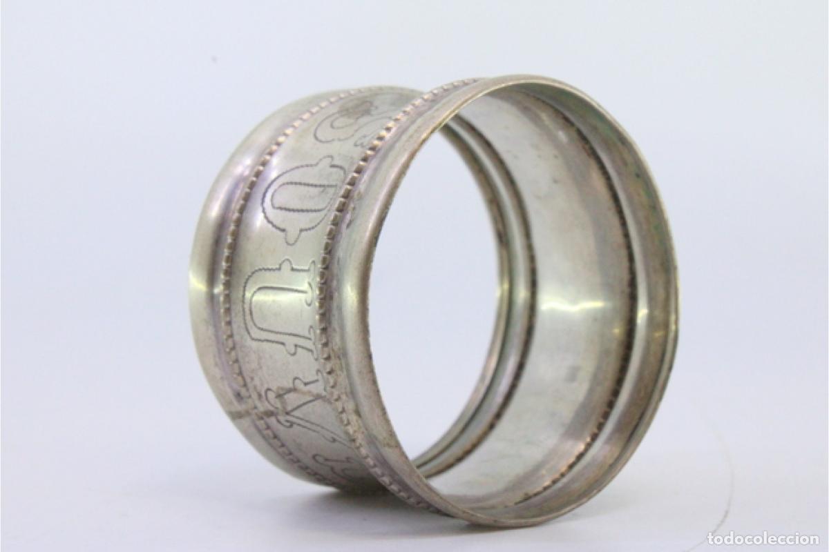 Antig&uuml;edades: Anillo para servilletas de plata - Foto 3