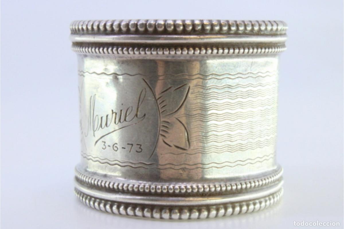 Antig&uuml;edades: Anillo para servilletas de plata - Foto 4