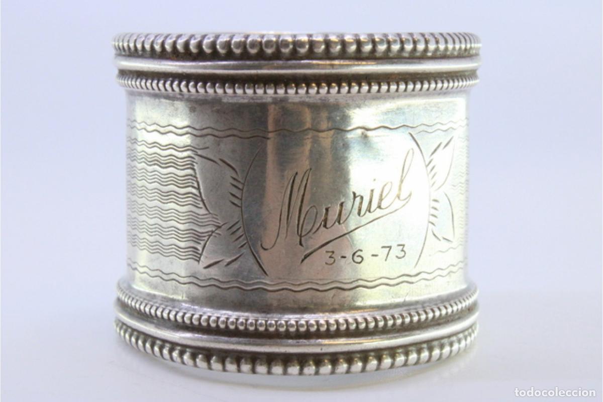 Antig&uuml;edades: Anillo para servilletas de plata - Foto 7