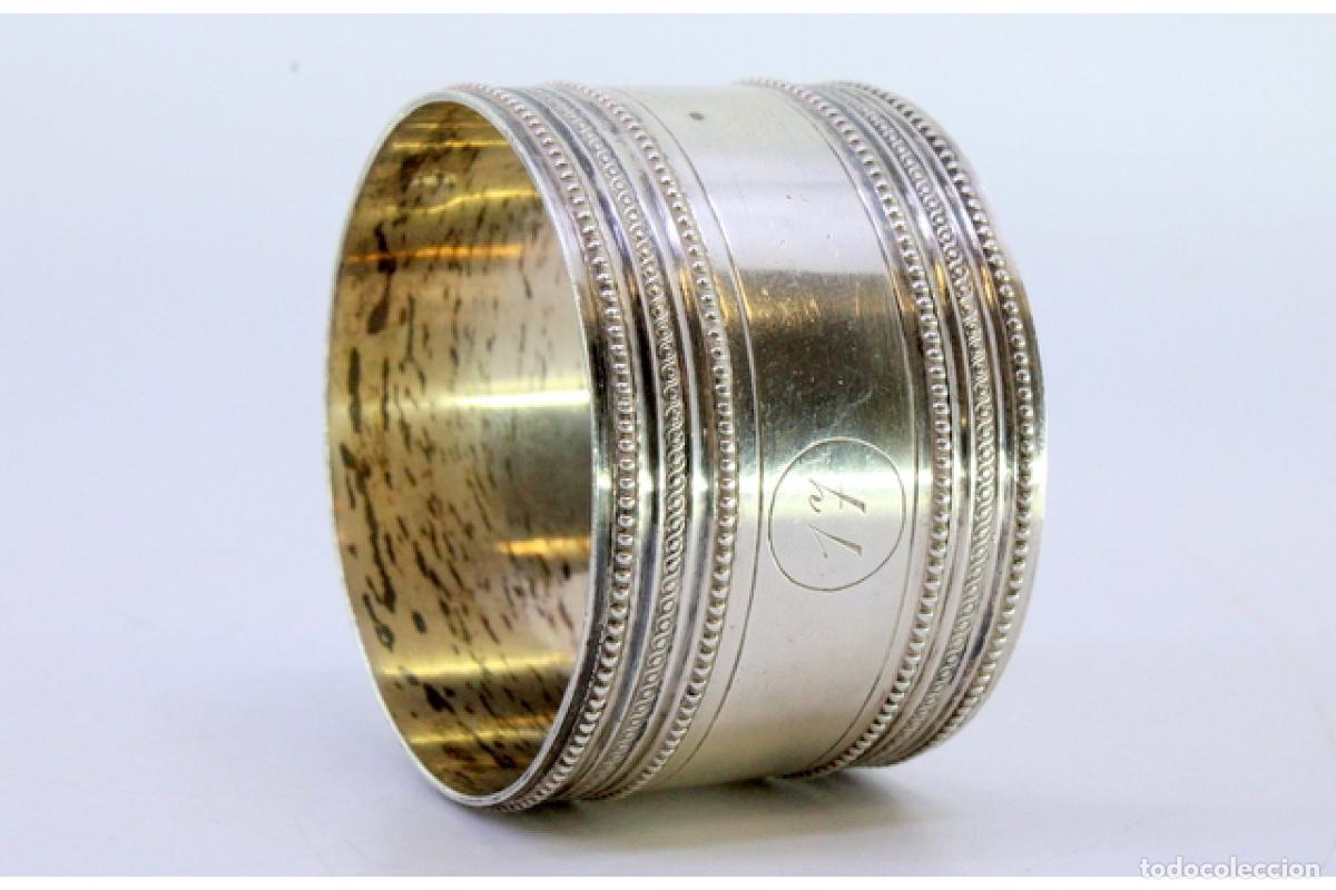 Antig&uuml;edades: Anillo para servilletas de plata - Foto 2