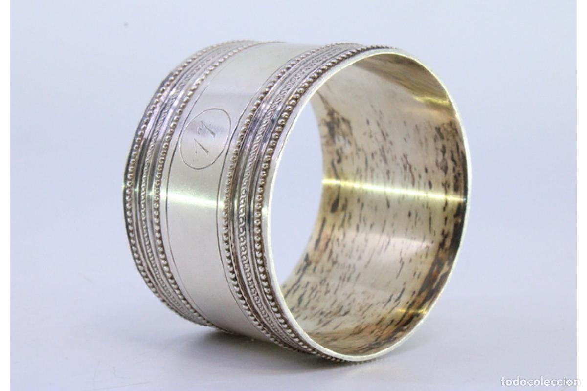 Antig&uuml;edades: Anillo para servilletas de plata - Foto 5