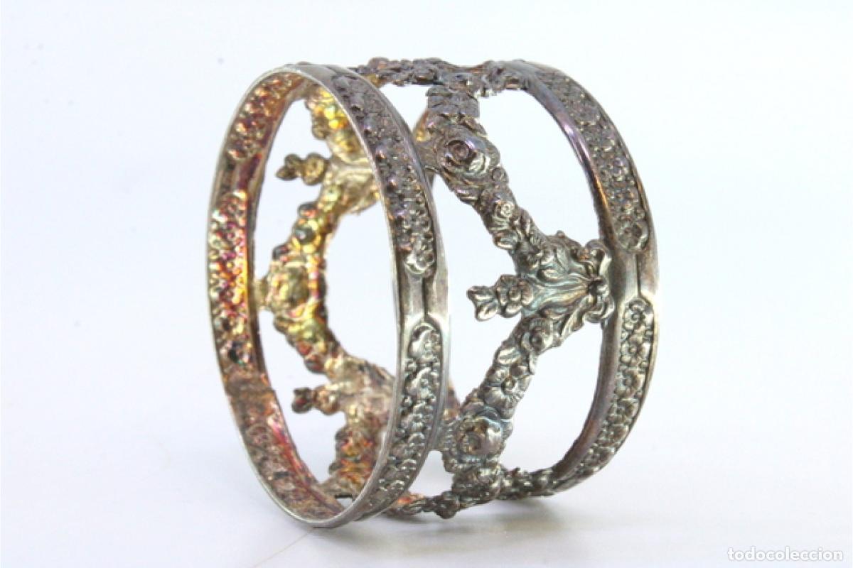 Antig&uuml;edades: Anillo para servilletas de plata - Foto 2