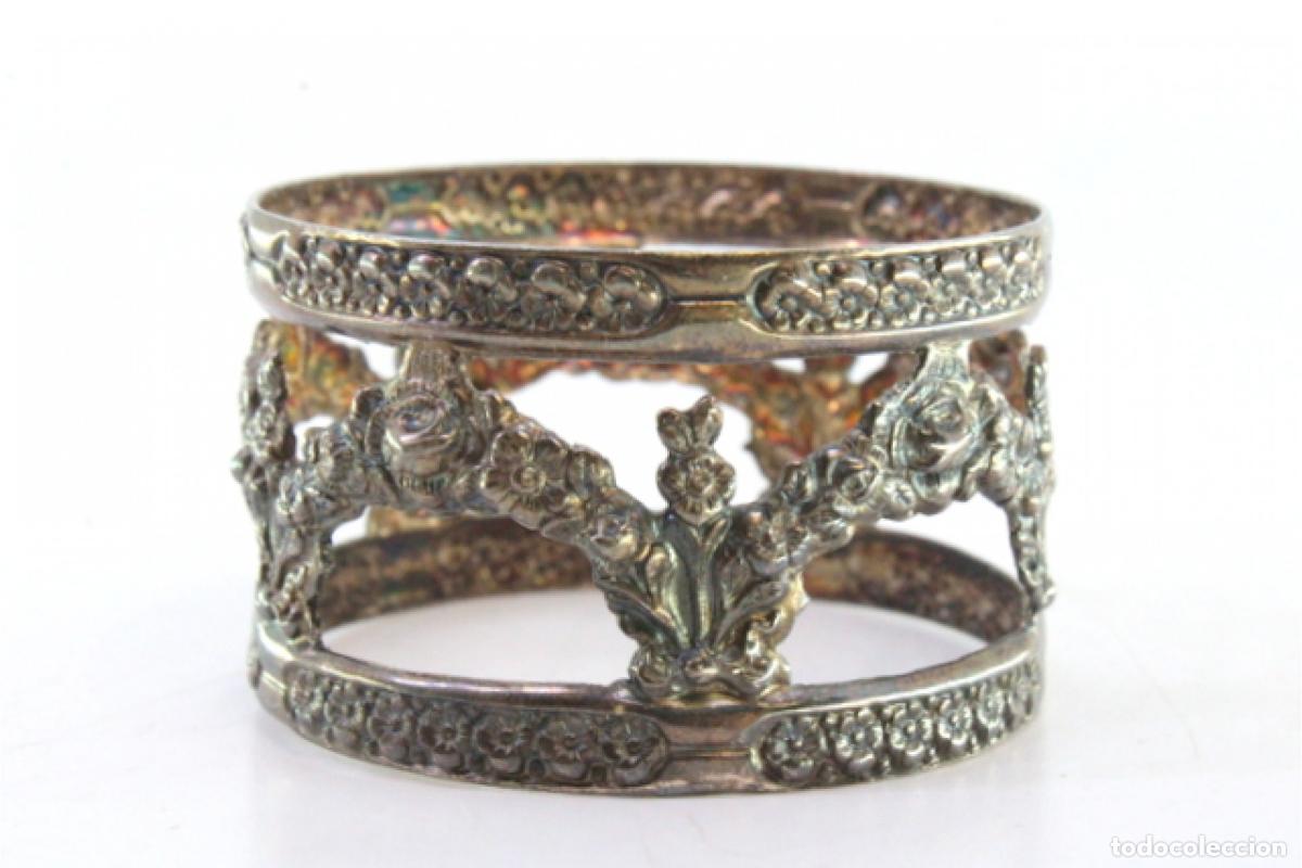 Antig&uuml;edades: Anillo para servilletas de plata - Foto 4