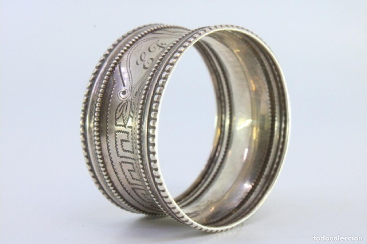 Antig&uuml;edades: Anillo para servilletas de plata - Foto 2