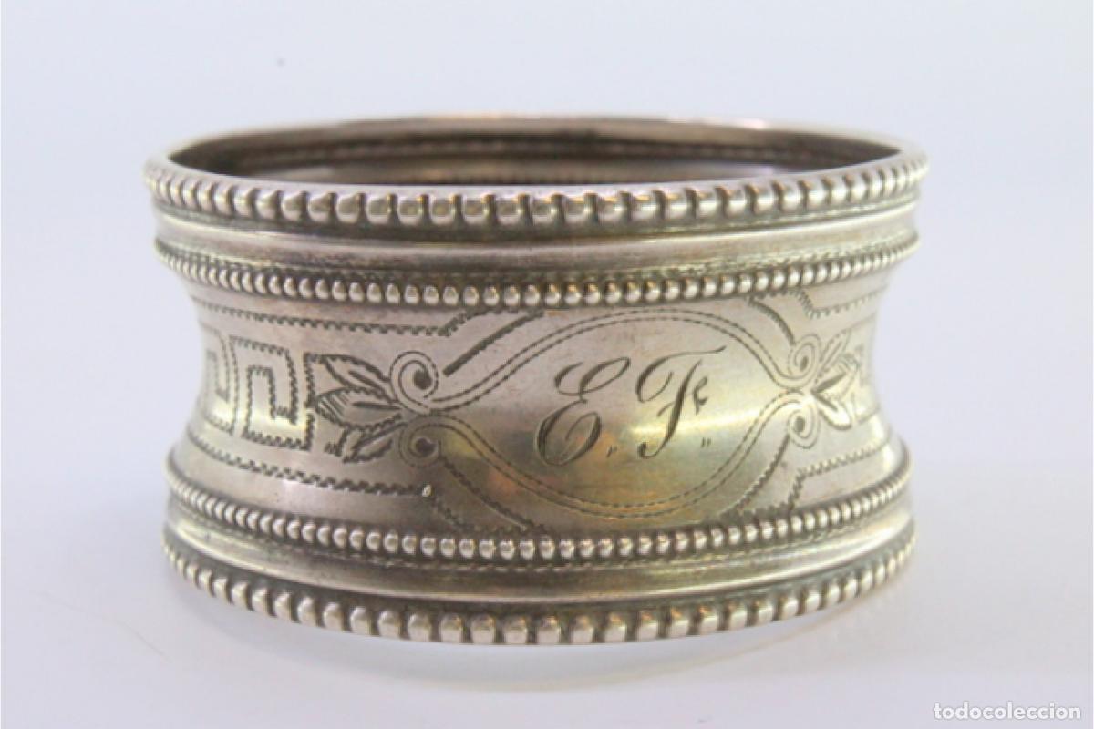Antig&uuml;edades: Anillo para servilletas de plata - Foto 5