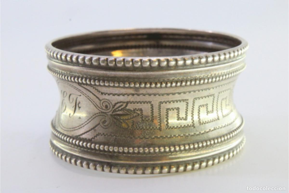 Antig&uuml;edades: Anillo para servilletas de plata - Foto 6