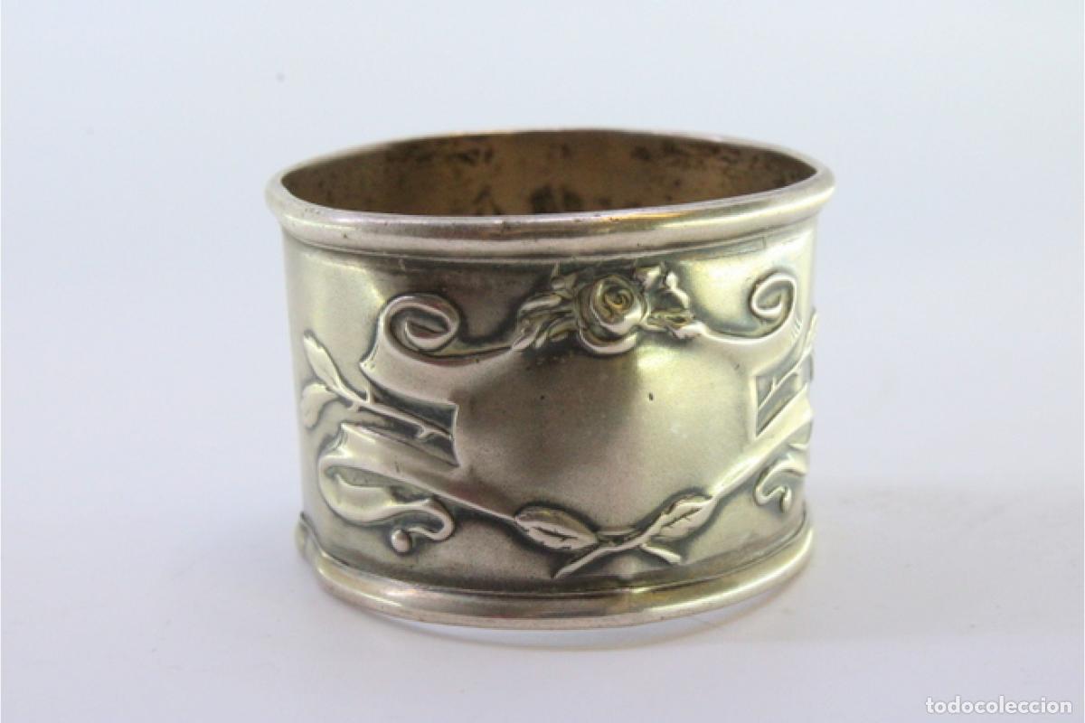 Antig&uuml;edades: Anillo para servilletas de plata - Foto 4