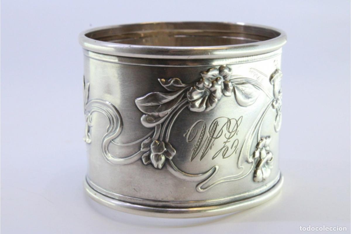 Antig&uuml;edades: Anillo para servilletas de plata - Foto 4