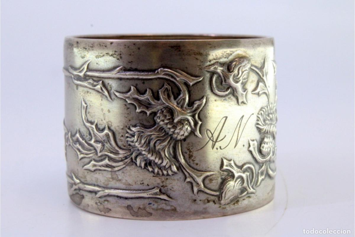 Antig&uuml;edades: Anillo para servilletas de plata - Foto 3