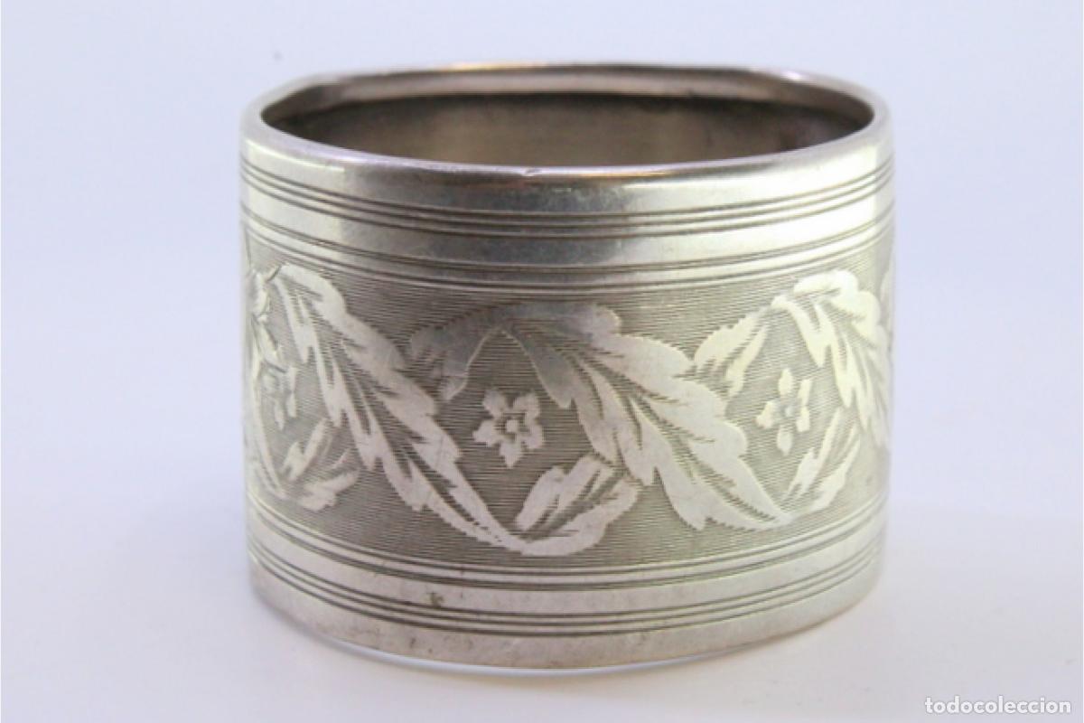 Antig&uuml;edades: Anillo para servilletas de plata - Foto 2