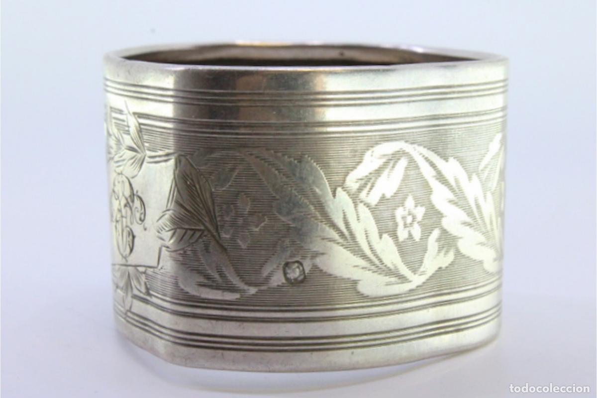 Antig&uuml;edades: Anillo para servilletas de plata - Foto 5
