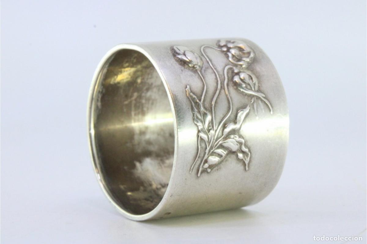 Antig&uuml;edades: Anillo para servilletas de plata - Foto 3