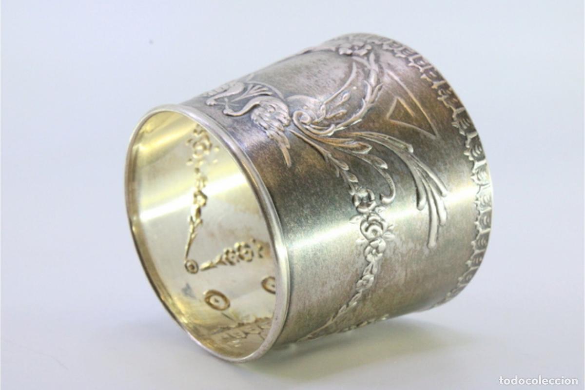 Antig&uuml;edades: Anillo para servilletas de plata - Foto 2