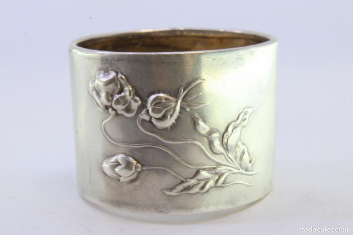 Antig&uuml;edades: Anillo para servilletas de plata - Foto 2