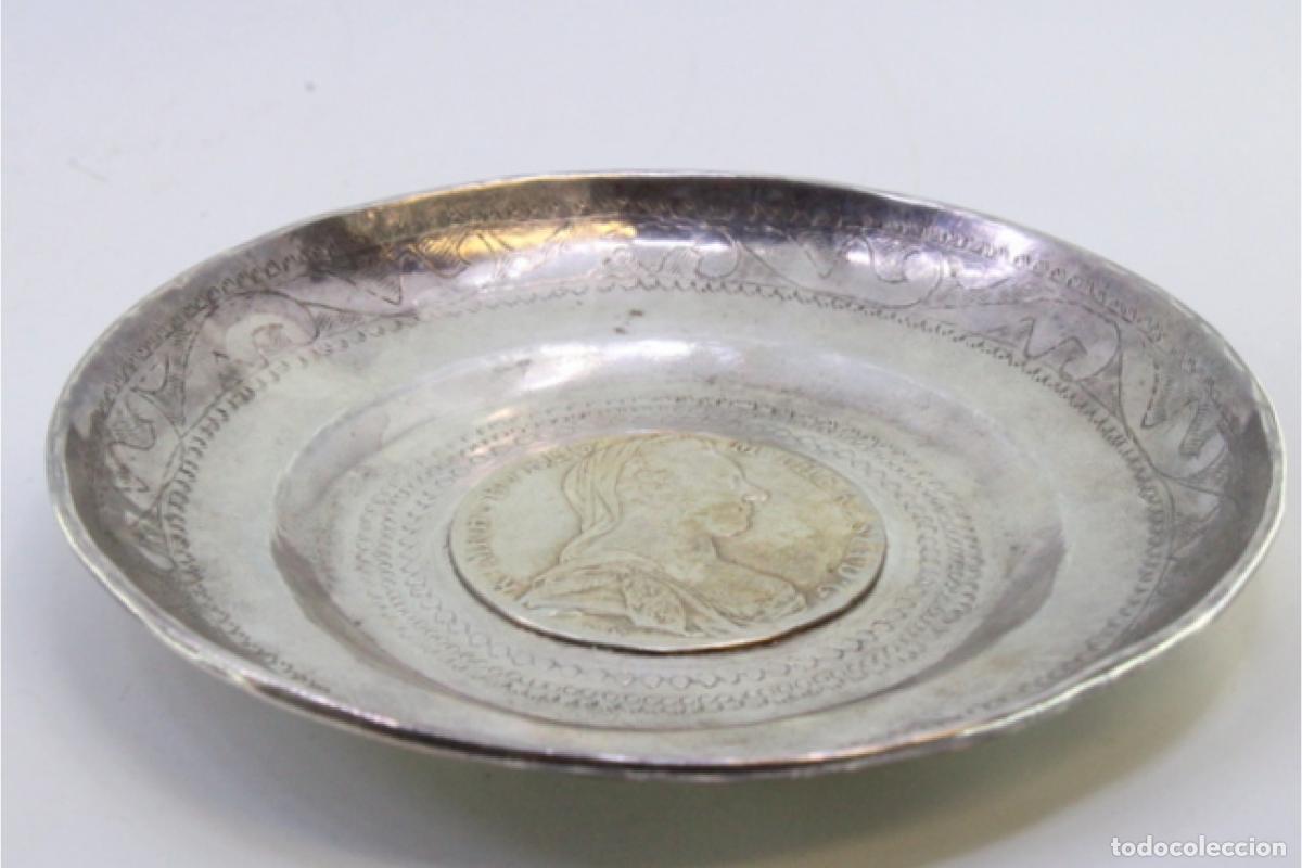 Antig&uuml;edades: Bandeja de plata (con patas) - Foto 2