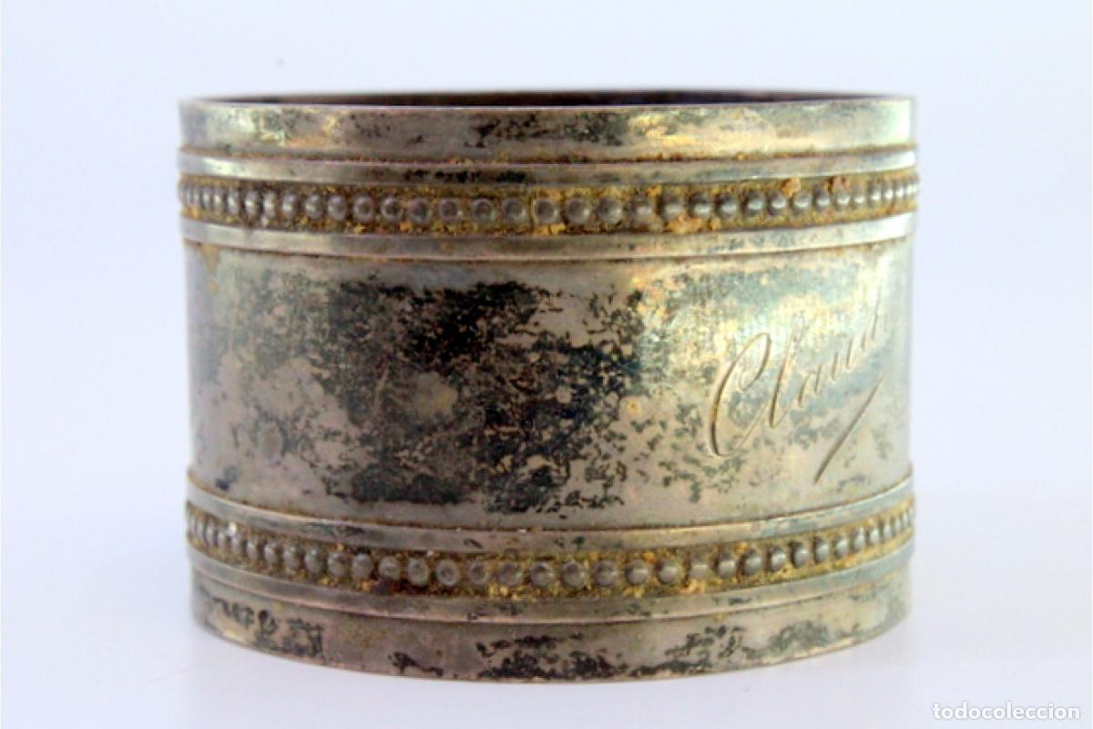 Antig&uuml;edades: Anillo para servilletas de plata - Foto 5