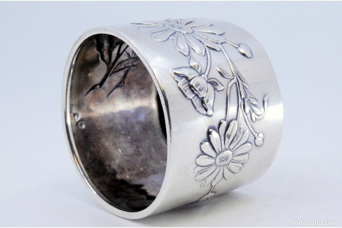 Antig&uuml;edades: Anillo para servilletas de plata - Foto 4