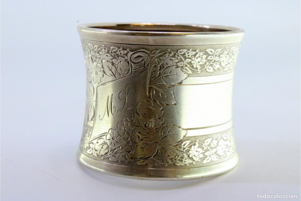 Antig&uuml;edades: Anillo para servilletas de plata - Foto 6
