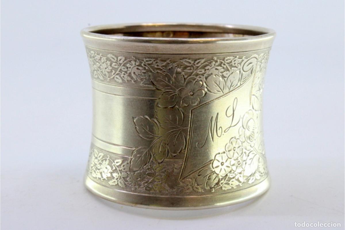 Antig&uuml;edades: Anillo para servilletas de plata - Foto 7