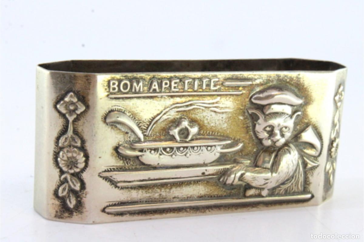 Antig&uuml;edades: Anillo para servilletas de plata - Foto 2