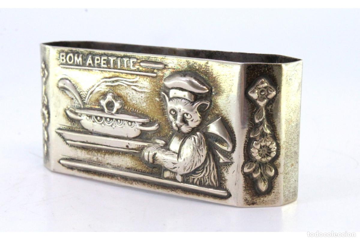 Antig&uuml;edades: Anillo para servilletas de plata - Foto 3