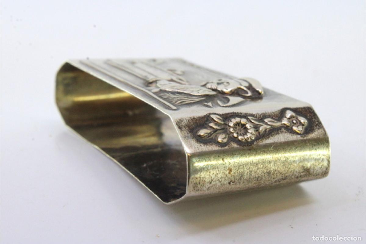 Antig&uuml;edades: Anillo para servilletas de plata - Foto 5
