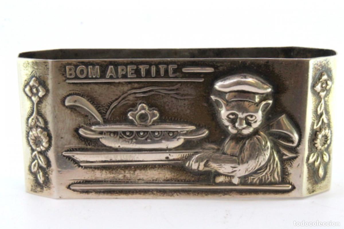 Antig&uuml;edades: Anillo para servilletas de plata - Foto 7