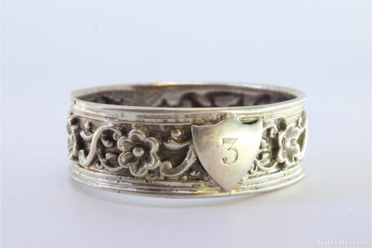 Antig&uuml;edades: Anillo para servilletas de plata - Foto 5