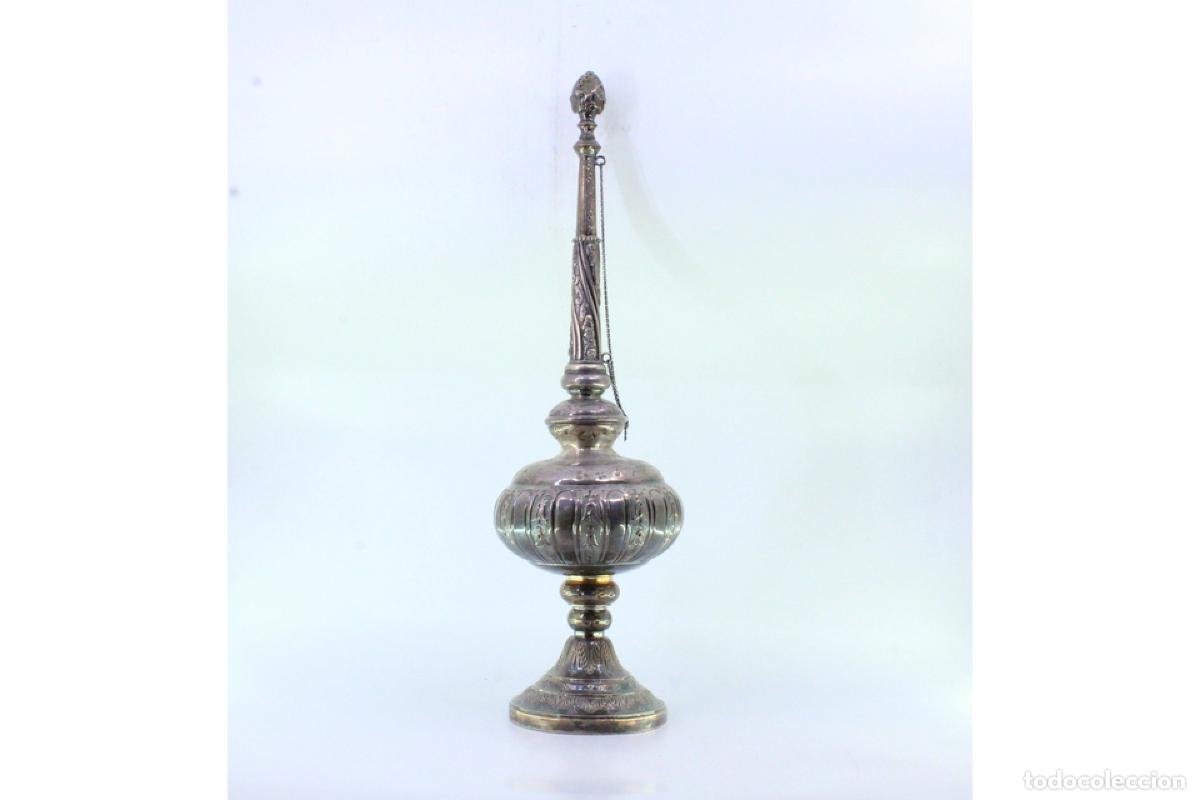 Antig&uuml;edades: Aspersor de agua bendita, de plata. - Foto 5