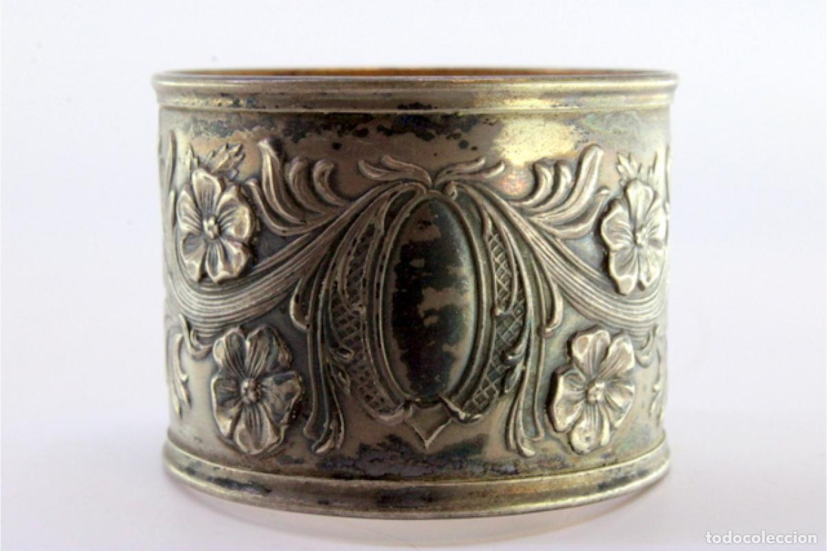 Antig&uuml;edades: Anillo para servilletas de plata - Foto 3