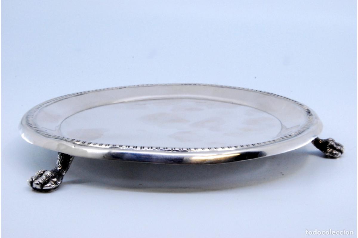 Antig&uuml;edades: Bandeja de plata (con patas) - Foto 2