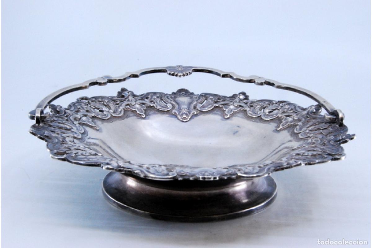 Antig&uuml;edades: Cesta de pan de plata - Foto 9