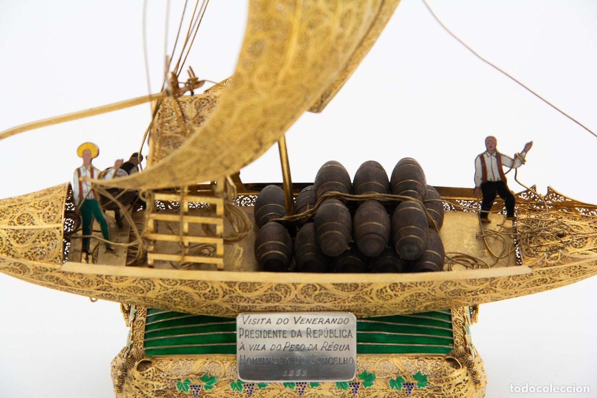 Antig&uuml;edades: Barco Rabelo, en filigrana de plata. - Foto 5