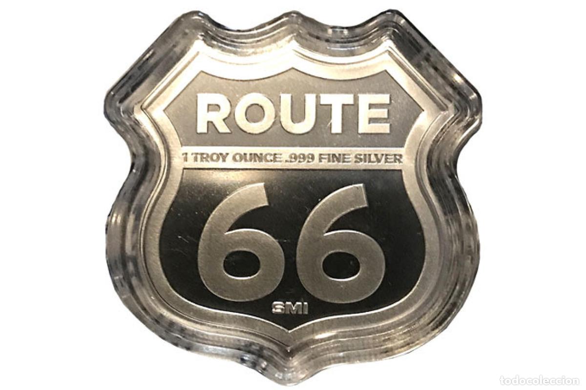 Antig&uuml;edades: Barra de plata - 1 onza - Ruta 66 (Route66) Illinois Gemini Giant